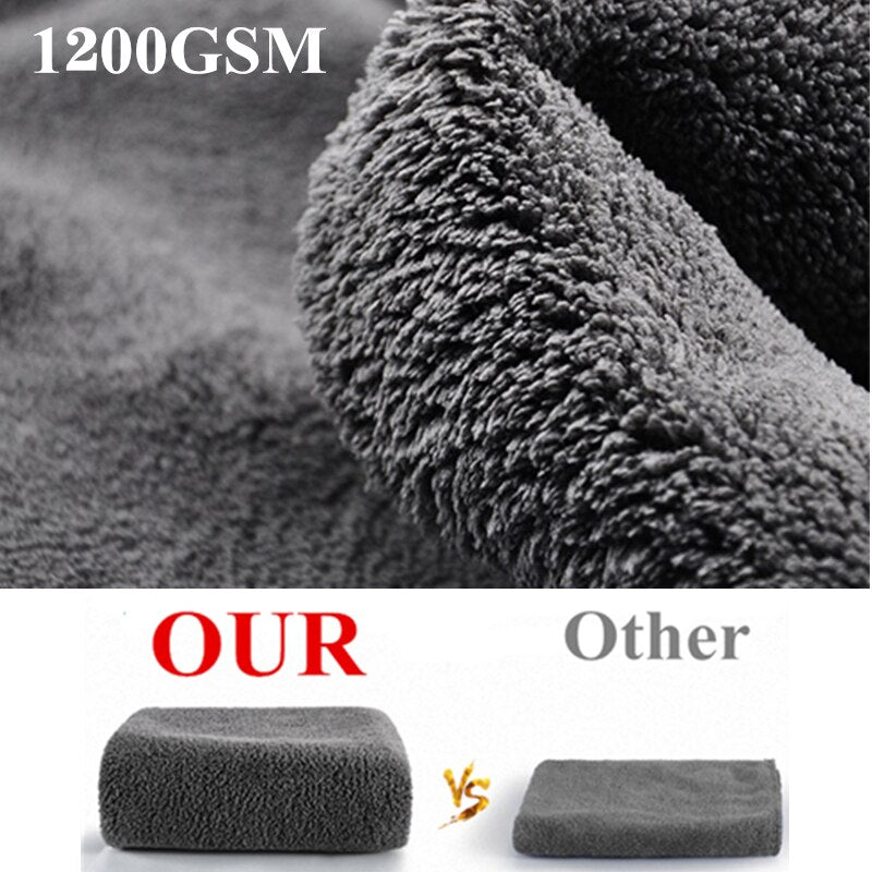40x60cm 60x90cm Car Wash Microfiber Towel Plush Cleaning Drying Cloth Car Care Cloth Detailing Polishing