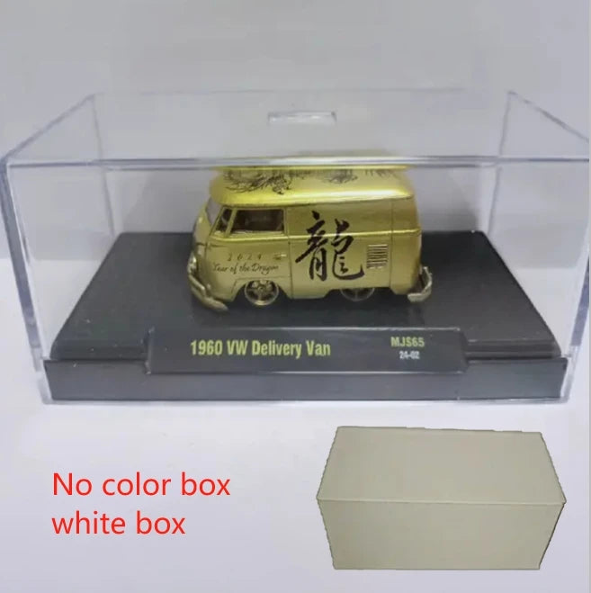 Diecast Alloy 1/64 Scale VW T1 wide-body van station Wagon/Mini Year of the Dragon Limited Edition Car Model Holiday Gifts Toys