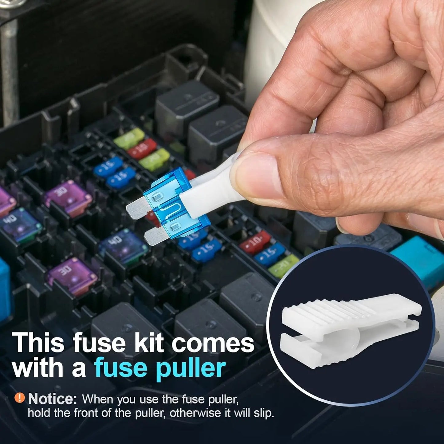 180Pcs Car Fuses Assorted Kit, 60 Mini Blade Car Fuse +60 Standard Fuse Automotive +60 Micro Fuse + Fuse Puller